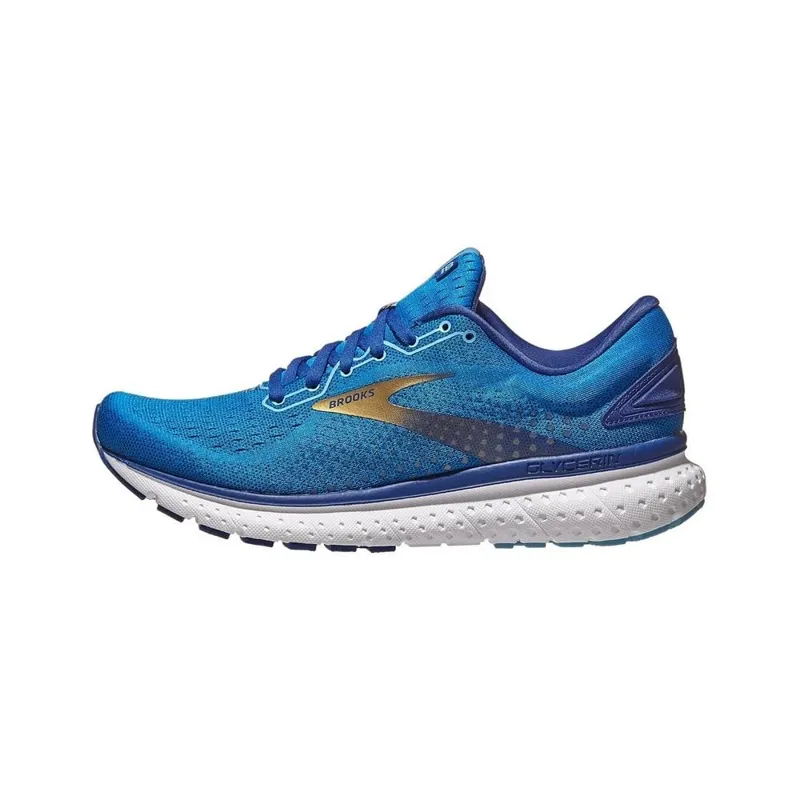 Brooks Men's Glycerin 18 - Blue/Gold UK 10.5-1